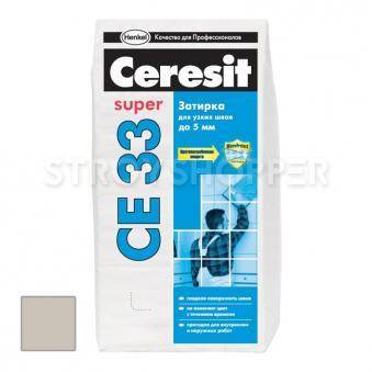 Затирка цементная Ceresit CE 33 Super серая 25 кг